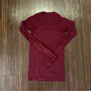 Lululemon burgundy swiftly tech long sleeve